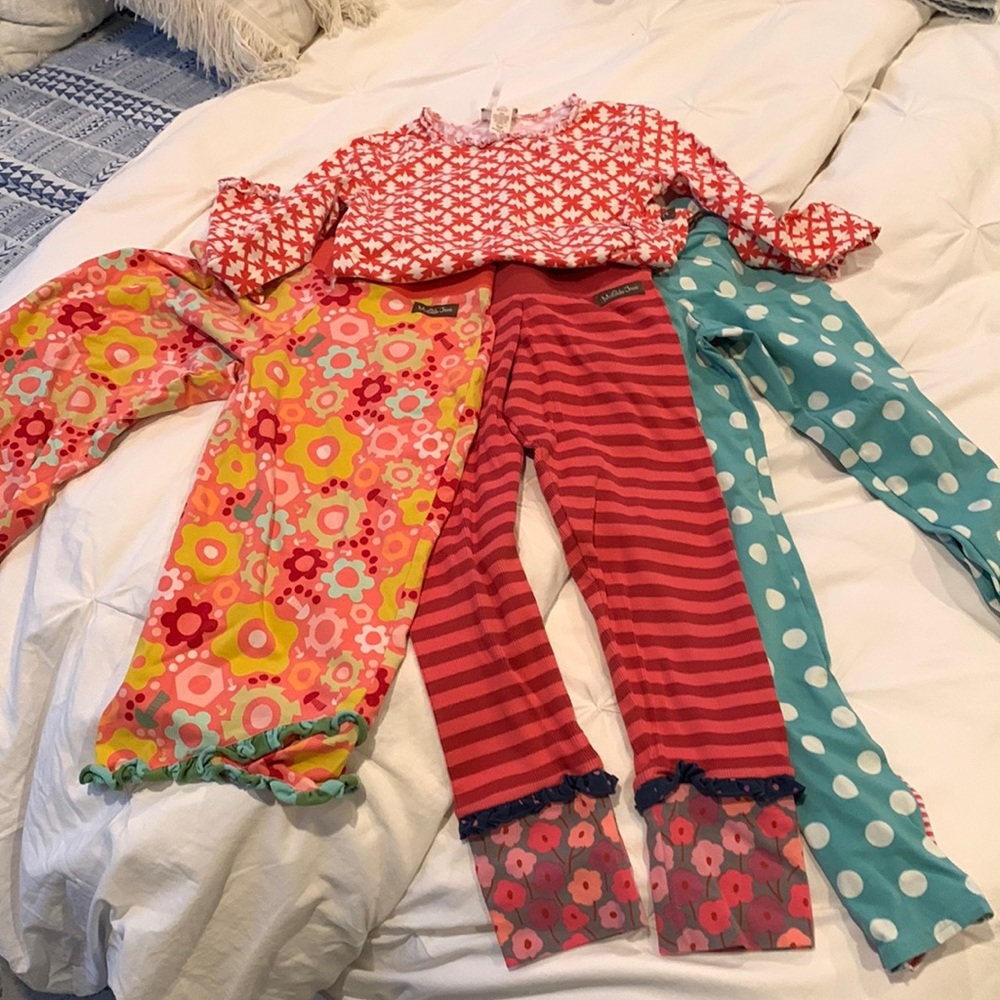 Matilda Jane lot size 8 girls 3 pants 1 top